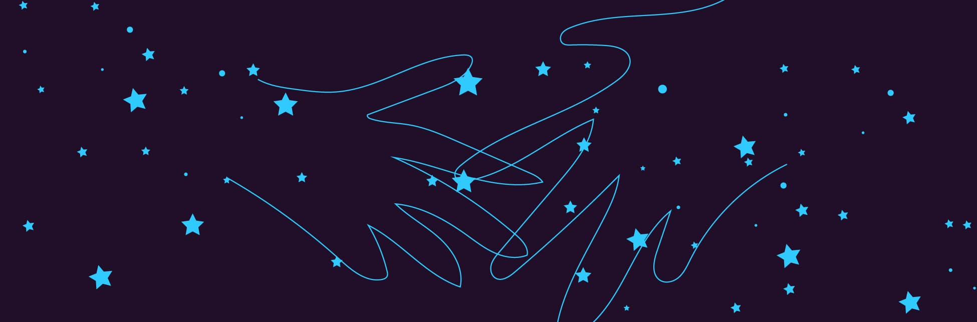 Ilustración. Sobre un fondo estrellado aparece la silueta de dos manos.