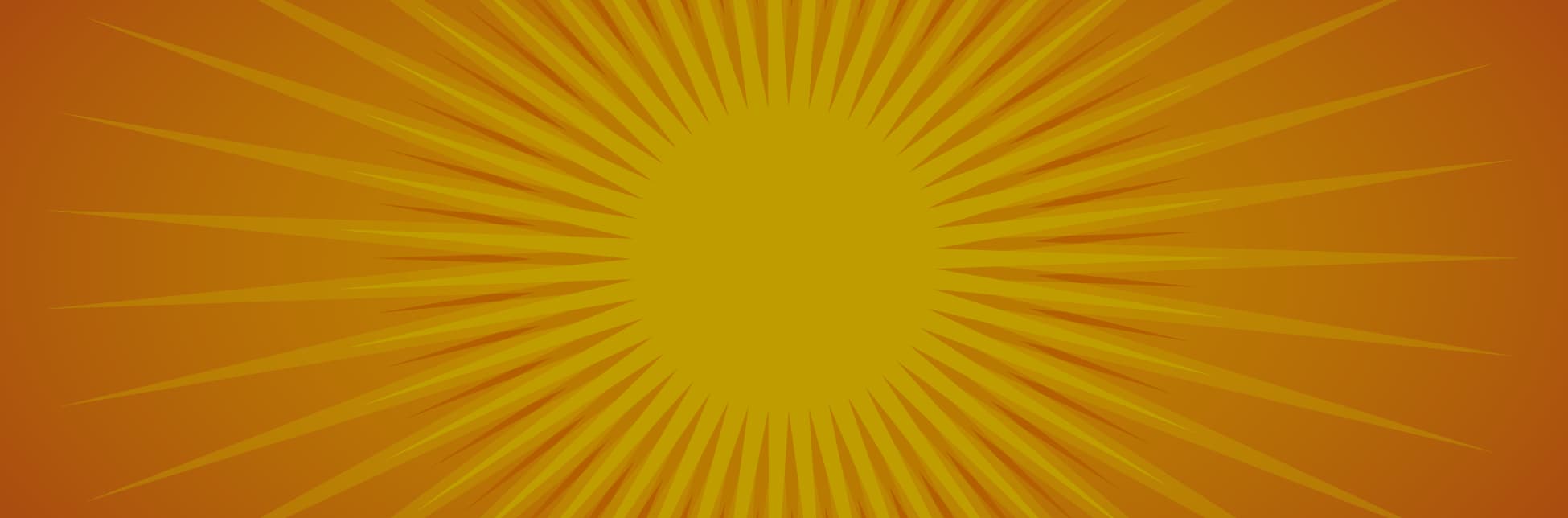 Imagen. Un fondo naranja con destellos radiales que salen del centro.