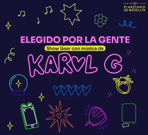 Imagen de curso: Show láser con música de Karol G.