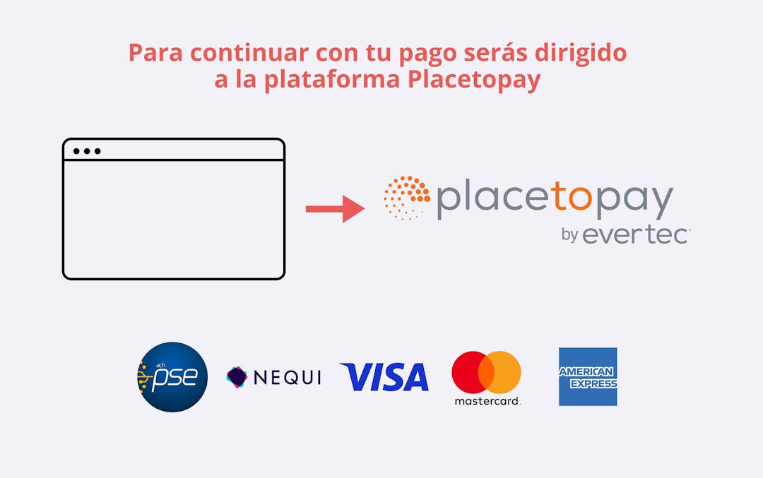 Logo placetopay y métodos de pago