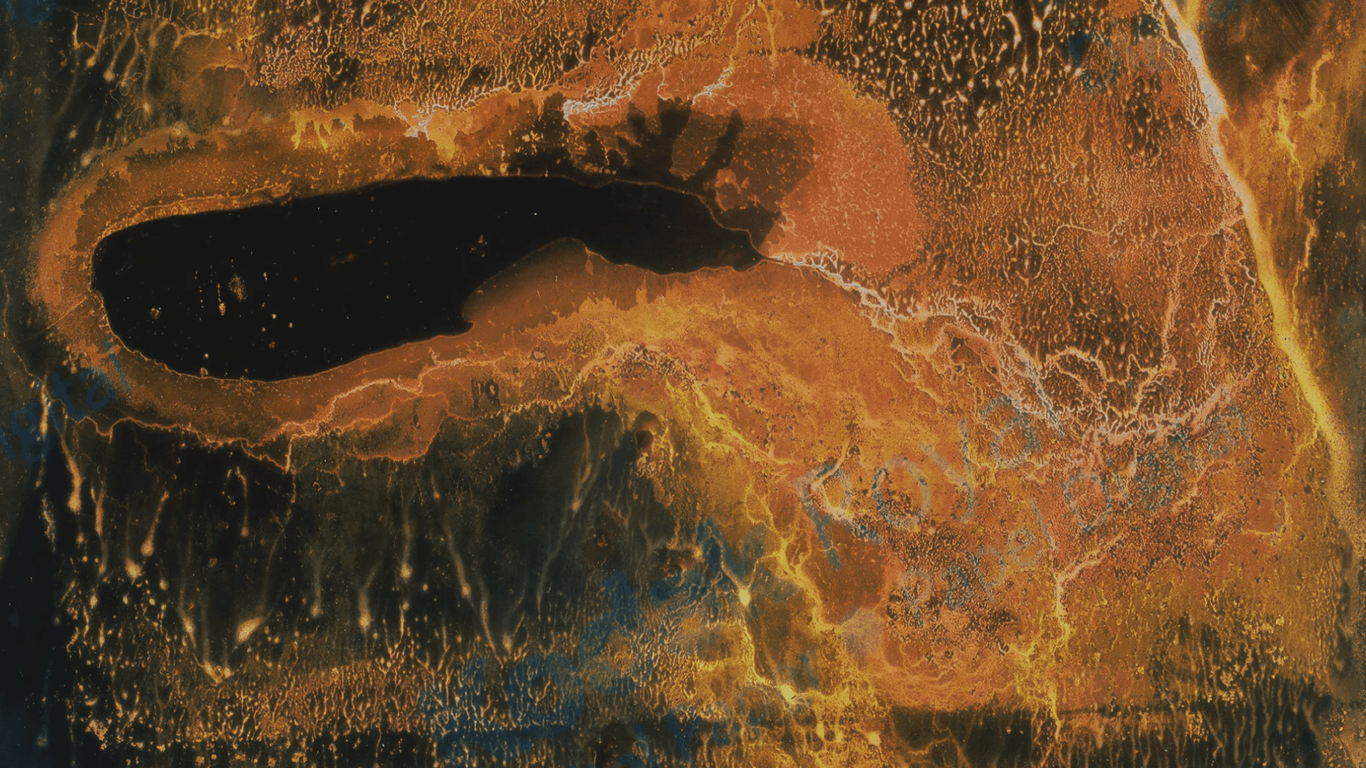 Ilustración. La textura de una película fotográfica que parece lava.
