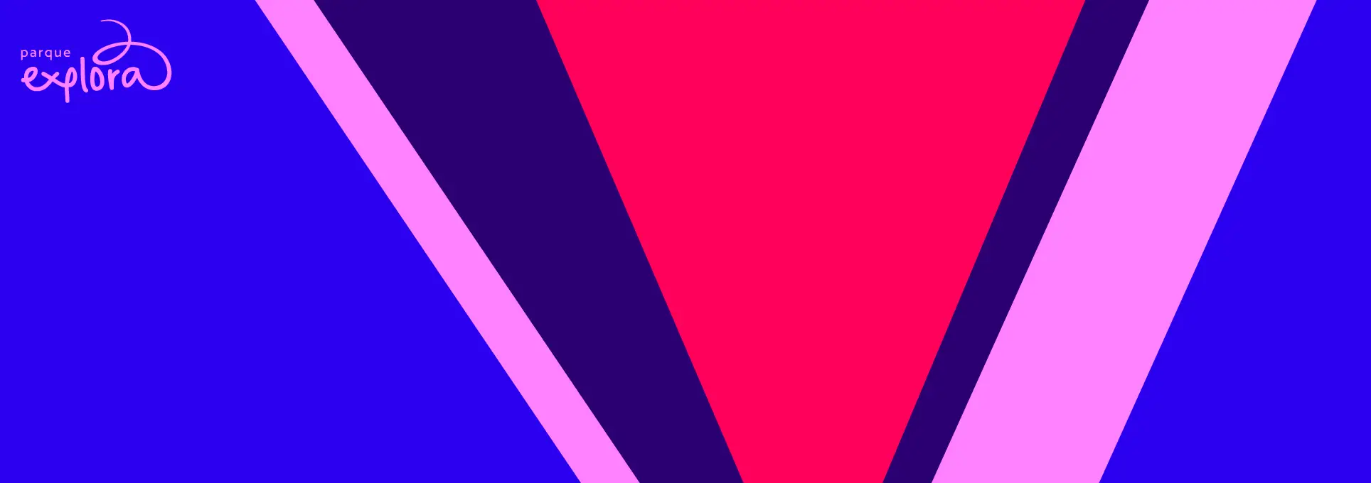 Ilustración con formas geométricas en tonos morados, azules y rosados.