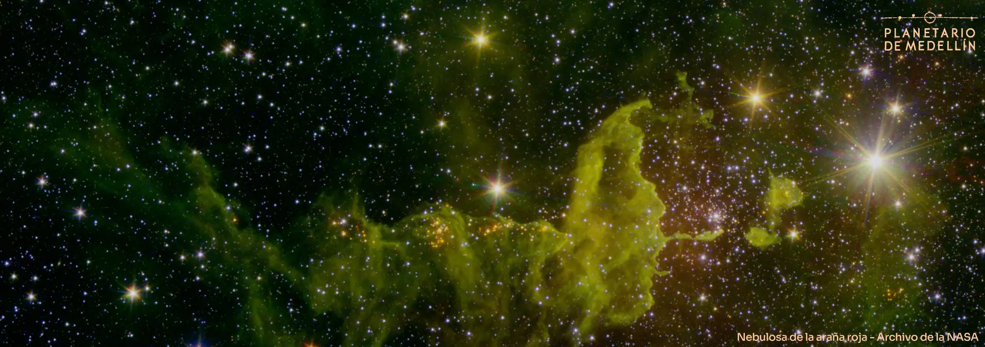 Foto. Un fondo de cielo estrellado con nebulosas.