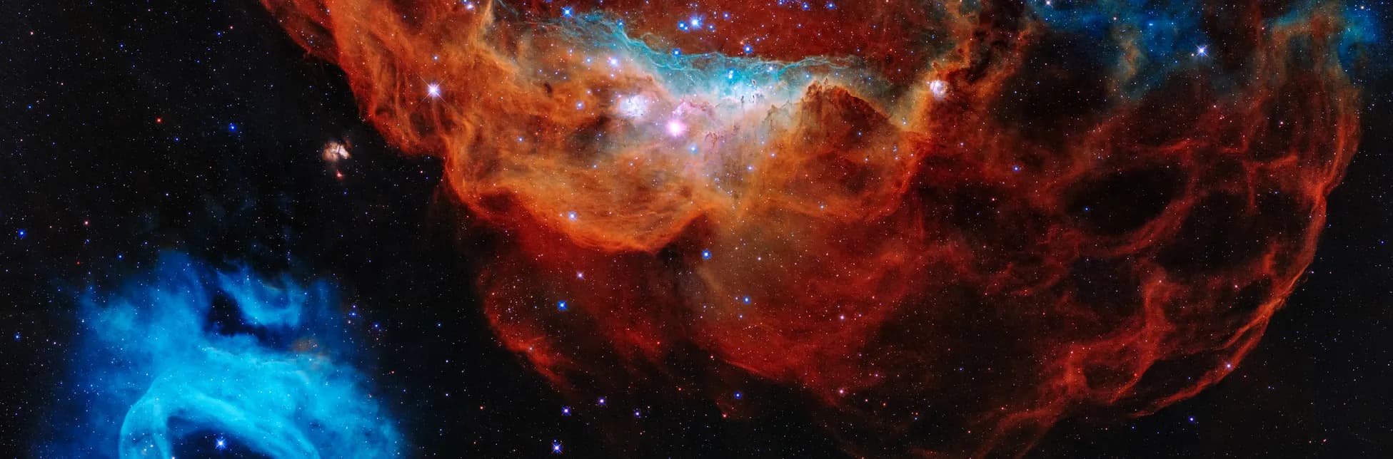 Fotografía. Nebulosa en tonos oscuros con estrellas