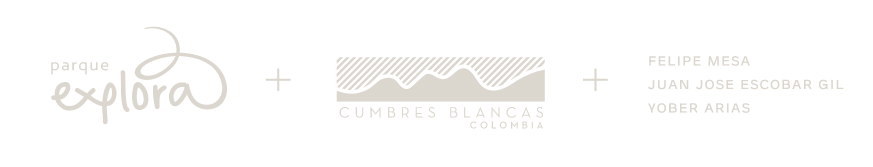 Logo de marca del parque explora, cumbres blancas y asociados